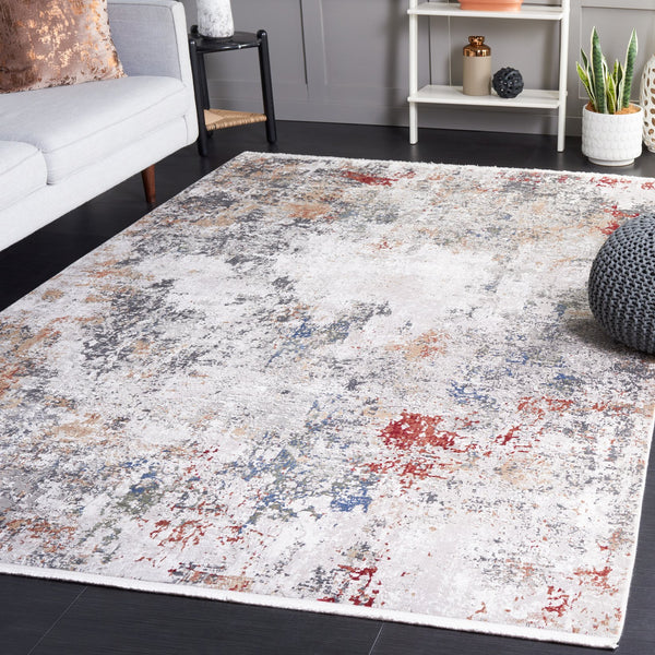Safavieh Signature Modern Area Rug - Luxurious Abstract Design, Plush Comfort, Perfect For Any Space Ivory ,Grey 60% Polyester,40% Acyrclic Sig310a-9