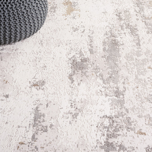 Safavieh Signature Modern Area Rug - Elegant Abstract Design, Durable Power Loomed Comfort For Any Space Ivory ,Grey 60% Polyester,40% Acyrclic Sig312a-10