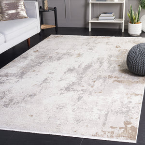 Safavieh Signature Modern Area Rug - Elegant Abstract Design, Durable Power Loomed Comfort For Any Space Ivory ,Grey 60% Polyester,40% Acyrclic Sig312a-10