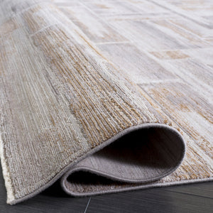 Safavieh Signature Neutral Beige Grey Area Rug — Turkish Power-Loomed Low-Profile 8X10 Soft Polyester Blend 8'-0" x 10'-0" SIG712B-8