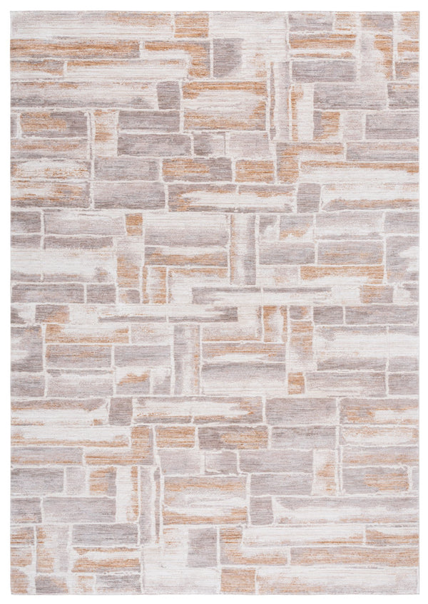 Safavieh Signature Neutral Beige Grey Area Rug — Turkish Power-Loomed Low-Profile 8X10 Soft Polyester Blend 8'-0" x 10'-0" SIG712B-8