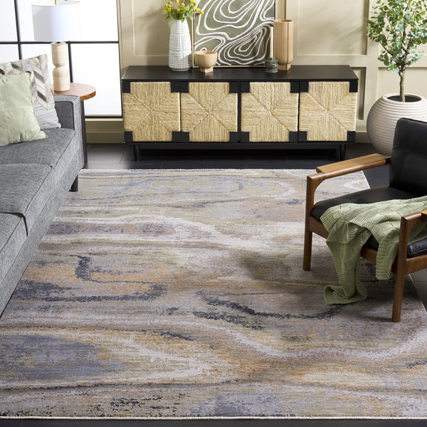 Safavieh Signature Contemporary Beige Grey Area Rug - Low-Profile Soft Sheen, Durable Power‑Loomed Turkish Weave 9'-0" x 12'-0" SIG714B-9