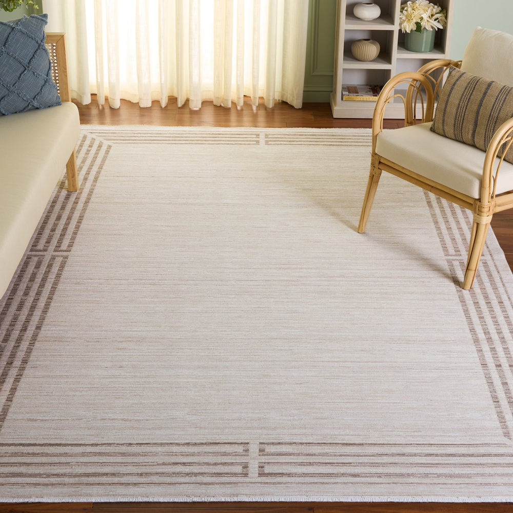 Safavieh Signature Ivory Beige Area Rug - Power-Loomed Turkish Wool-Feel Blend, Low Pile, Timeless Neutral Elegance 9'-0" x 12'-0" SIG720A-9