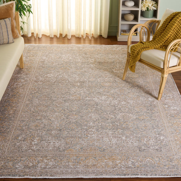 Safavieh Signature Elegant Turkish Dark Grey Beige Area Rug — Low Pile, Durable Power-Loomed Comfort 8X10 9'-0" x 12'-0" SIG724G-9