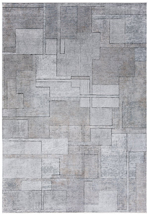 Safavieh Signature Ultra-modern Area Rug In Light Grey With Geometric Pattern - Perfect For Contemporary Spaces Grey ,Black 70% Polyester,30% Acrylic Sig730g-9