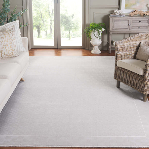 Safavieh Signature Turkish-made Area Rug - Modern Power-loomed Design, Luxurious Viscose & Acrylic Blend For Elegance Grey ,Ivory 80% Viscose,20% Acrylic Sig734f-9