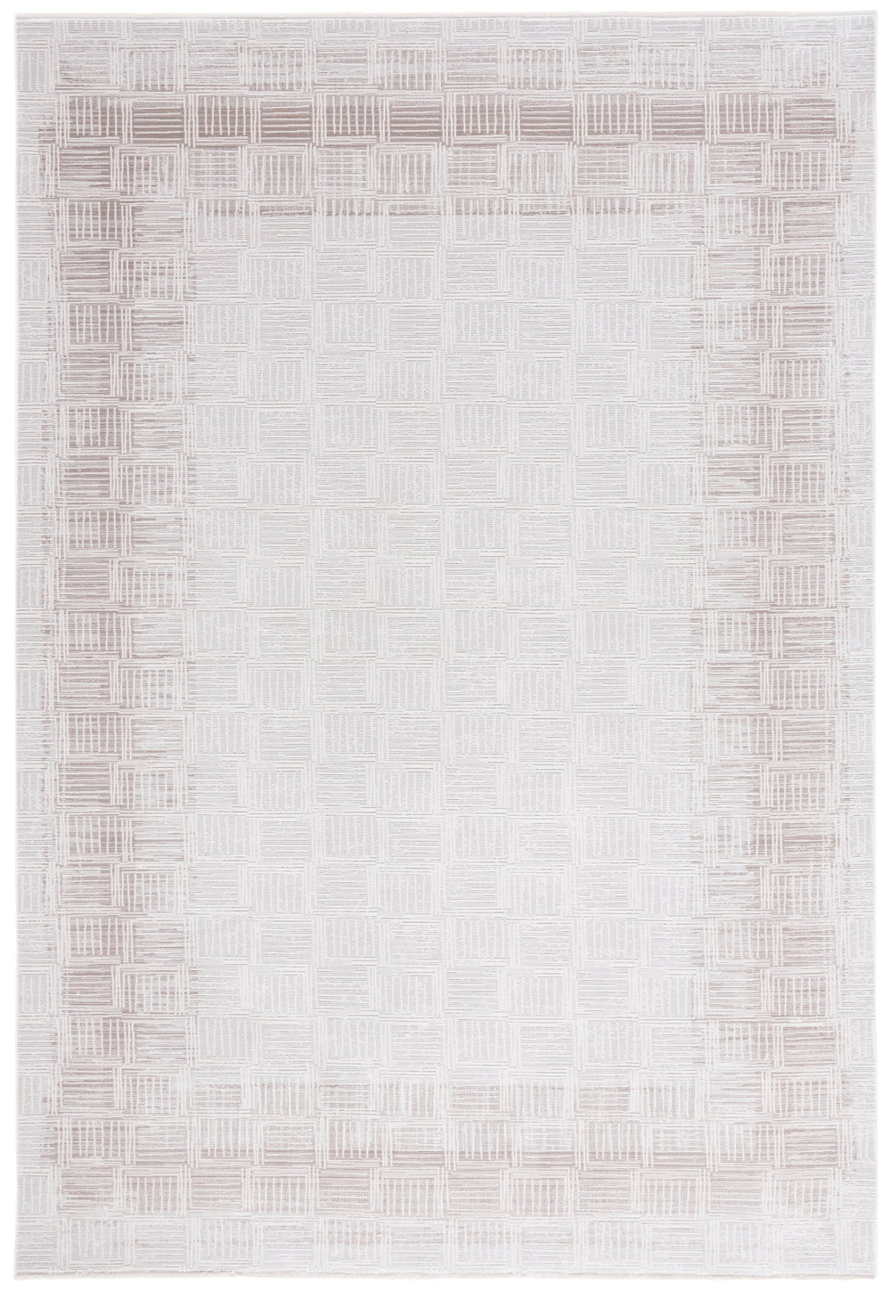 Safavieh Signature Luxurious Grey And Ivory Area Rug - Modern Geometric Design For Elegant Living Spaces Grey ,Ivory 80% Viscose,20% Acrylic Sig736f-9