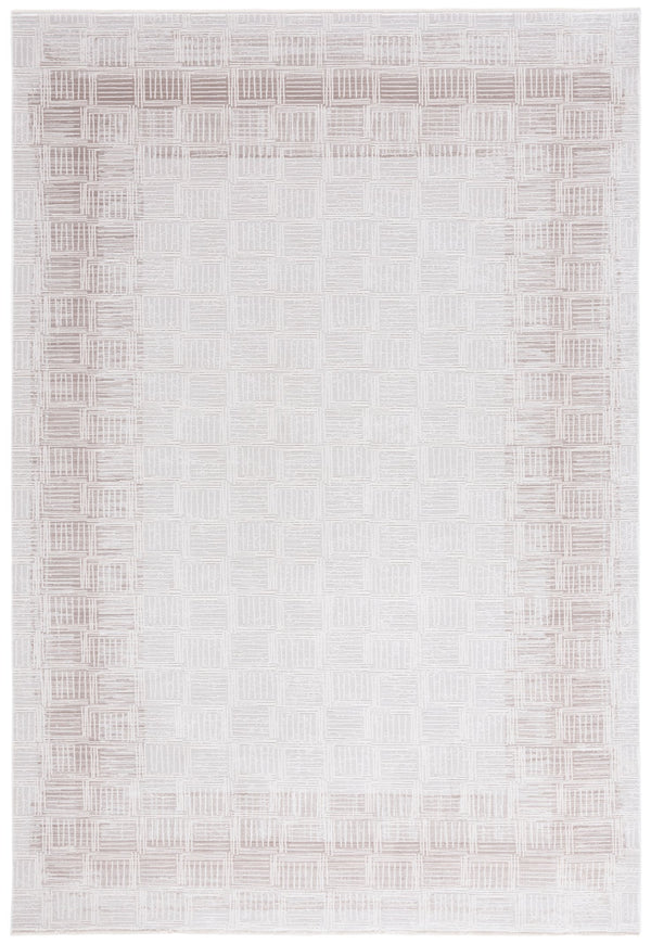 Safavieh Signature Luxurious Grey And Ivory Area Rug - Modern Geometric Design For Elegant Living Spaces Grey ,Ivory 80% Viscose,20% Acrylic Sig736f-9