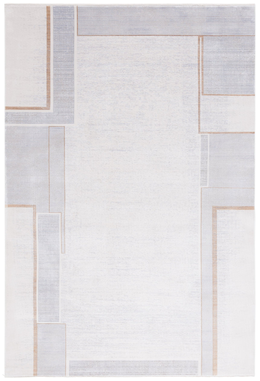 Safavieh Signature Exquisite Modern Area Rug In Soft Ivory And Grey Geometric Design For Elegant Spaces Ivory ,Grey 80% Viscose,20% Acrylic Sig738a-8