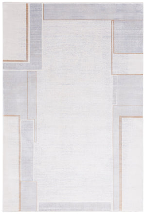 Safavieh Signature Exquisite Modern Area Rug In Soft Ivory And Grey Geometric Design For Elegant Spaces Ivory ,Grey 80% Viscose,20% Acrylic Sig738a-8