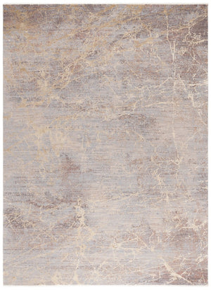 Safavieh Signature Power Loomed Polyester Viscose Neutral Area Rug for Modern Living Rooms Gray / Beige Gold 8'-0" x 10'-0" SIG810D-8