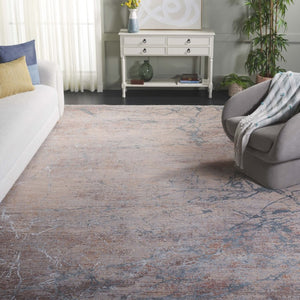 Safavieh Signature Power Loomed Polyester Viscose Neutral Area Rug for Modern Living Rooms Blue / Grey Brown 8'-0" x 10'-0" SIG810M-8