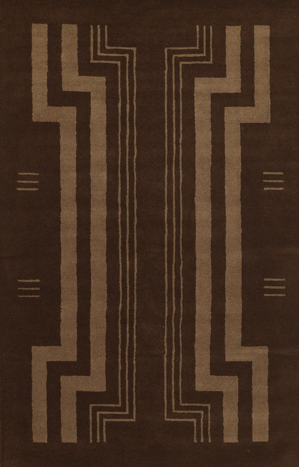 Momeni Simba SIM11 Hand Tufted Contemporary Geometric Indoor Rug Brown 9' x 12'
