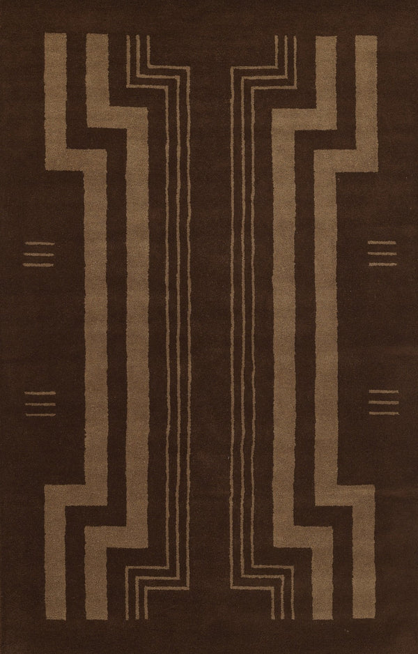 Momeni Simba SIM11 Hand Tufted Contemporary Geometric Indoor Rug Brown 9' x 12'