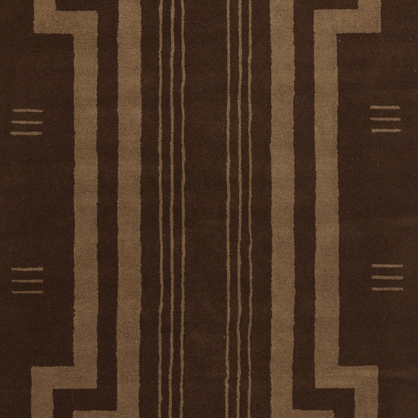 Momeni Simba SIM11 Hand Tufted Contemporary Geometric Indoor Rug Brown 9' x 12'