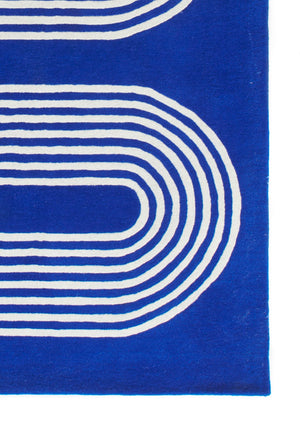 Momeni Simba SIM12 Hand Tufted Contemporary Geometric Indoor Rug Cobalt 9' x 12'