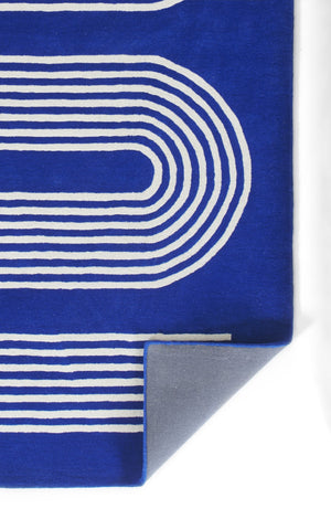 Momeni Simba SIM12 Hand Tufted Contemporary Geometric Indoor Rug Cobalt 9' x 12'