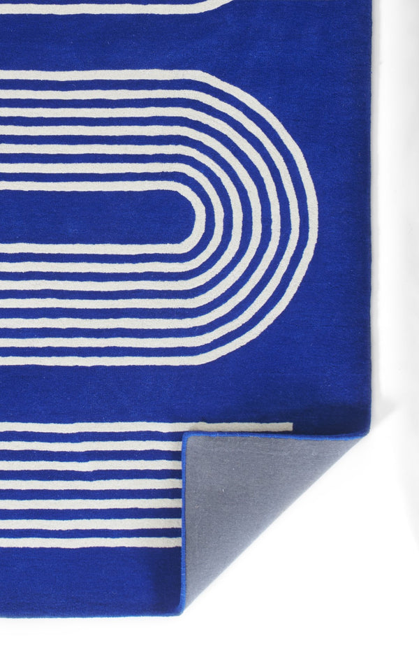 Momeni Simba SIM12 Hand Tufted Contemporary Geometric Indoor Rug Cobalt 9' x 12'