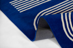 Momeni Simba SIM12 Hand Tufted Contemporary Geometric Indoor Rug Cobalt 9' x 12'