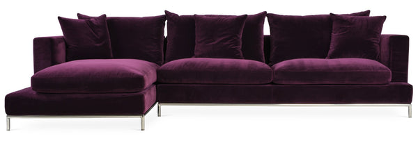 Soho Concept Brushed Stainless Steel Seating With Premium Boucle, Velvet, And Nubuck Fabrics - 10-year Warranty Purple  Soho-concept-dining-chair-13556