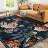 Simply Southern Cottage Hodge's Garden Border Machine Woven Polypropylene Transitional Made In USA Area Rug