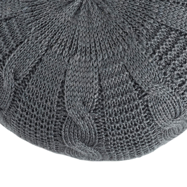 Jaipur Living Vibe by Jaipur Living Millie Knit Woven Round Pouf Slate Gray Footrest Accent POF100549