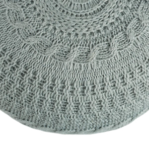 Jaipur Living Vibe by Jaipur Living Hazel Knit Polyester Round Pouf for Coastal Bohemian POF100552
