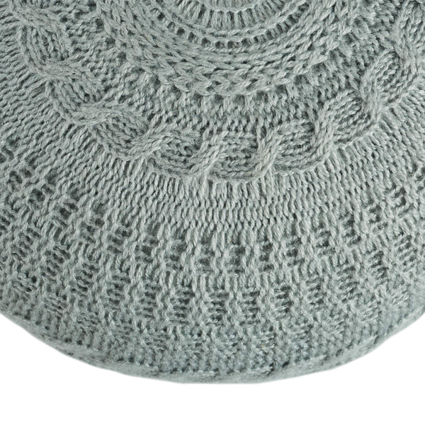 Jaipur Living Vibe by Jaipur Living Hazel Knit Polyester Round Pouf for Coastal Bohemian POF100552