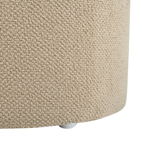 English Elm U-Can Oval Walnut Finish Coffee Table with Two Tucking Poufs for Small Living Rooms SJ000168AAM