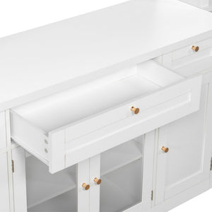 English Elm U-Can Modular Wall Entertainment Center with Wine Rack Glass Cabinets and Drawers SJ000170AAK