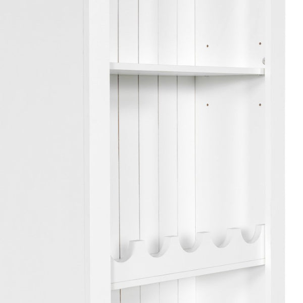 English Elm U-Can Modular Wall Entertainment Center with Wine Rack Glass Cabinets and Drawers SJ000170AAK
