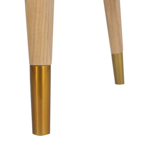 English Elm Naomi Commercial Cane Rattan Dining Chair with Solid Wood Frame and Luxe Gold-Tipped Legs for Style Natural SK-220901-NAT-GG