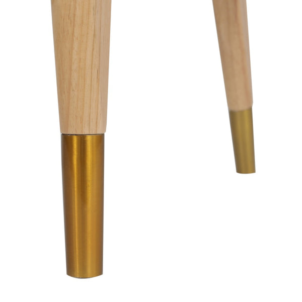 English Elm Naomi Commercial Cane Rattan Dining Chair with Solid Wood Frame and Luxe Gold-Tipped Legs for Style Natural SK-220901-NAT-GG