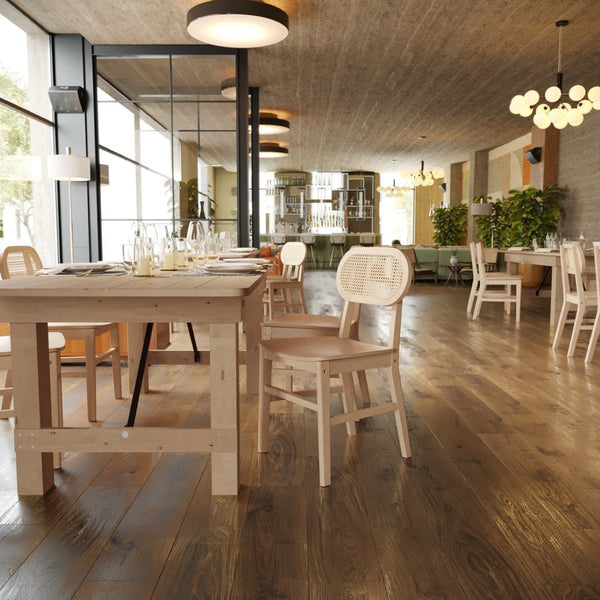 English Elm Jacob Set of 2 Commercial Cane Rattan Dining Chairs with Solid Wood Frame for Stylish Comfort Natural SK-220902-NAT-GG