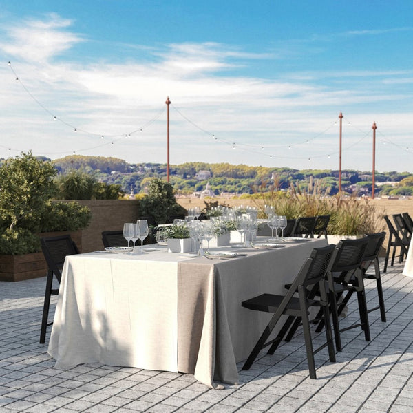 English Elm Galene Set of 2 Cane Rattan Folding Chairs with Solid Wood Frame, Ideal for Events and Home Use Black SK-220905-BLK-GG