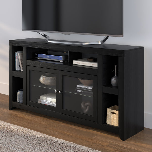 Legends Furniture Bridgevine Home Skyline 65 Inch Tv Stand Console For Tvs Up To 75 Inches, No Assembly Required, Mocha Finish Mocha, Brown Poplar Solids And Okoume Veneers Sk1565.Moc