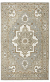 Rizzy Suffolk SK323A Hand Tufted Traditional Wool Rug Gray/Natural 9' x 12'
