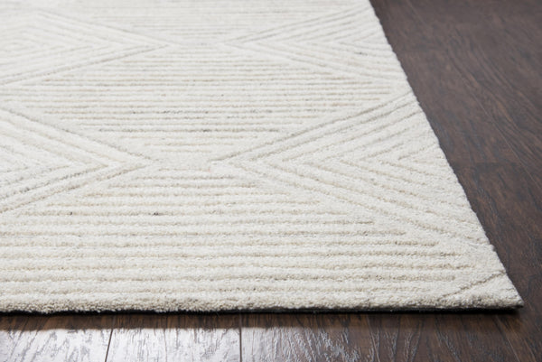 Rizzy Suffolk SK333A Hand Tufted Transitional Wool Rug Ivory/Natural 9' x 12'