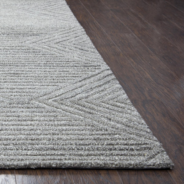 Rizzy Suffolk SK334A Hand Tufted Transitional Wool Rug Gray/Natural 9' x 12'