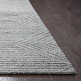 Rizzy Suffolk SK334A Hand Tufted Transitional Wool Rug Gray/Natural 9' x 12'