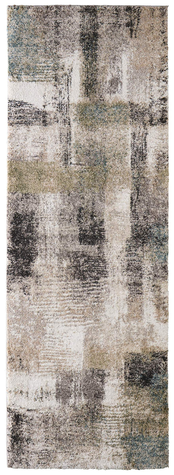 Feizy Rugs Skyview Abstract Plush Polypropylene Runner Rug for Hallways and Entryways SKV39Q9FIVYGRNI02