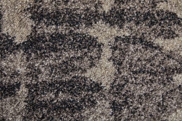 Feizy Rugs Skyview Abstract Plush Hallway Runner Turkish Polypropylene Frieze Pile Modern Rug Black/Gray/Ivory SKV39QDFCHL000I02