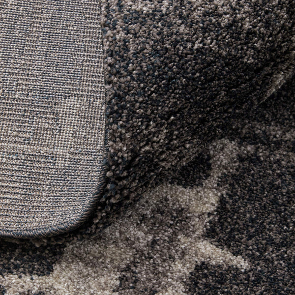 Feizy Rugs Skyview Abstract Plush Hallway Runner Turkish Polypropylene Frieze Pile Modern Rug Black/Gray/Ivory SKV39QDFCHL000I02