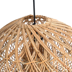 Lh Imports Dome Chandelier - Large Handwoven Rattan Design For Stunning Home Lighting And Elegant Decor Brown Rattan,Iron Sky033-m