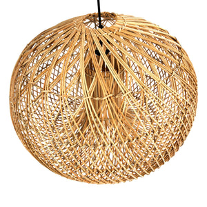 Lh Imports Dome Chandelier - Large Handwoven Rattan Design For Stunning Home Lighting And Elegant Decor Brown Rattan,Iron Sky033-l