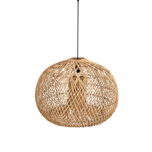 Lh Imports Dome Chandelier - Large Handwoven Rattan Design For Stunning Home Lighting And Elegant Decor Brown Rattan,Iron Sky033-l