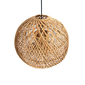 Lh Imports Dome Chandelier - Large Handwoven Rattan Design For Stunning Home Lighting And Elegant Decor Brown Rattan,Iron Sky033-m
