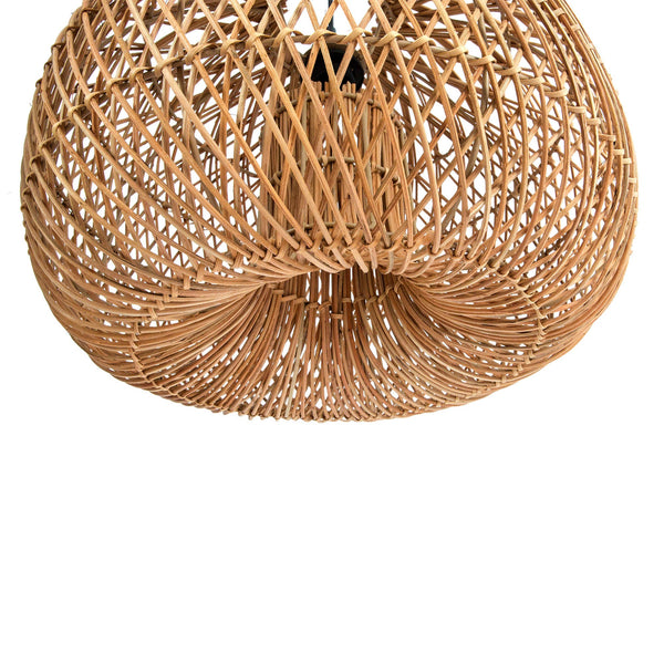Lh Imports Dome Chandelier - Large Handwoven Rattan Design For Stunning Home Lighting And Elegant Decor Brown Rattan,Iron Sky033-m