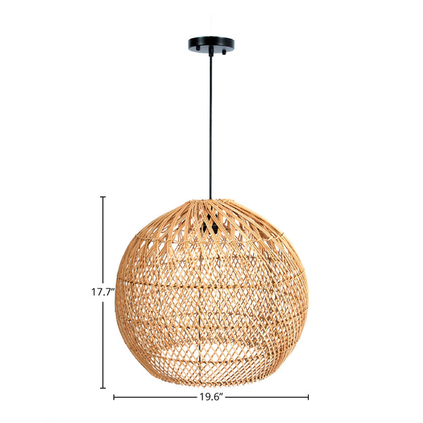 Lh Imports Cascade Chandelier: Artisanal Tiered Design With Rattan Weave For Elegant Soft Light Diffusion Brown Rattan,Iron Sky034