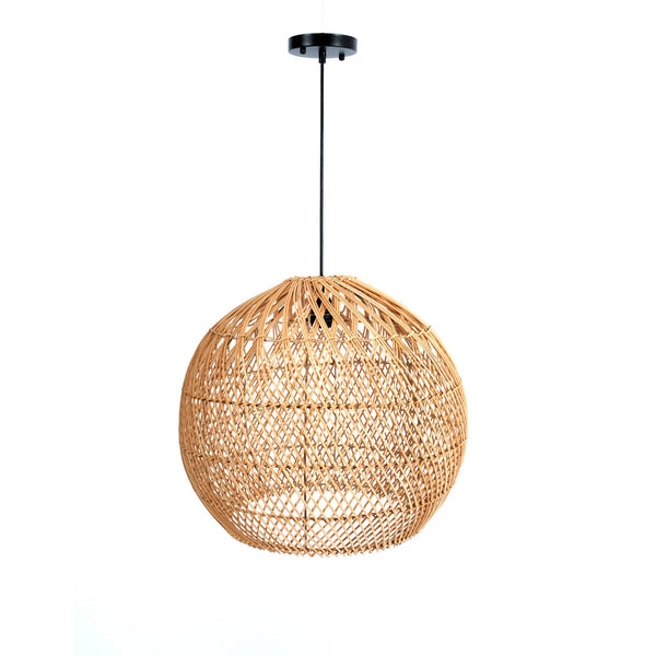Lh Imports Cascade Chandelier: Artisanal Tiered Design With Rattan Weave For Elegant Soft Light Diffusion Brown Rattan,Iron Sky034